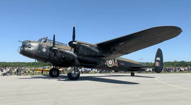 Lancaster greeted by large crowds in Goderich