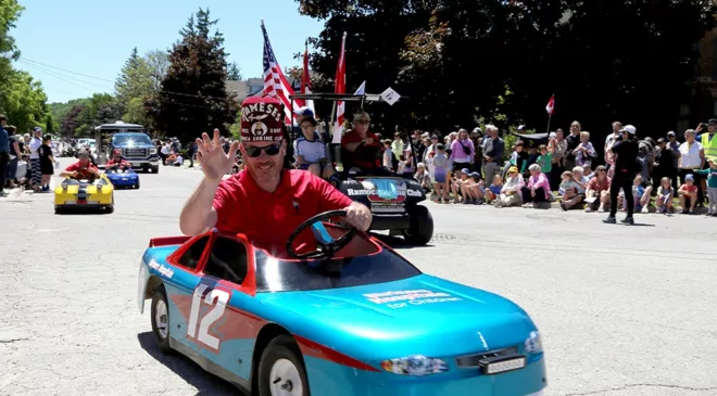 Meafordites parade through the steets and party to celebrate town’s sesquicentennial