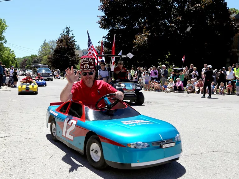 Meafordites parade through the steets and party to celebrate town’s sesquicentennial