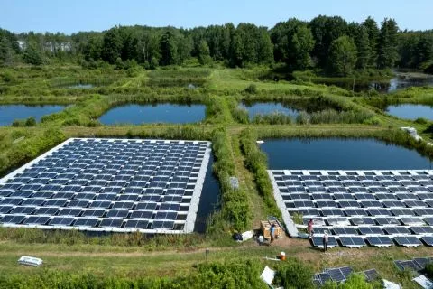 Michigan communities consider installing solar panels on water