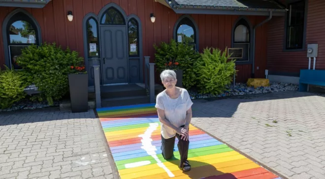 ‘Needs to stop’: Mayor, groups decry rainbow boardwalk vandalism