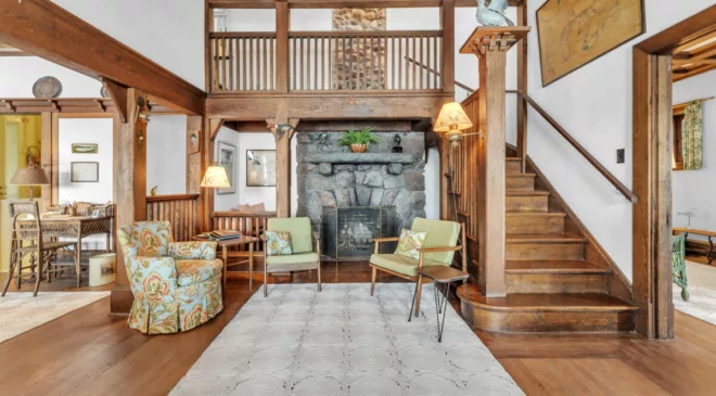 9K for this rustic waterfront cottage—and all the furnishings