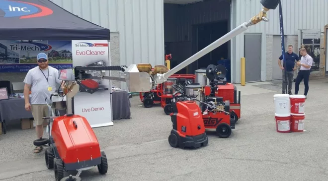 Robotic hog barn washer developed for its human health benefits