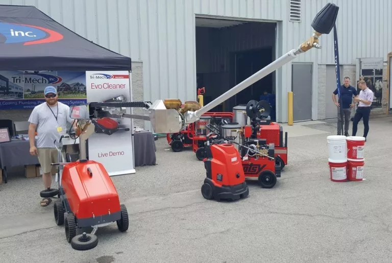 Robotic hog barn washer developed for its human health benefits