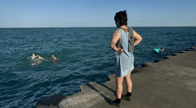 Chicago’s beach season is over … or is it? Lake Michigan temps are breaking records. | Great Lakes Now