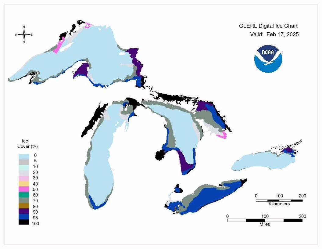 Cold persists; Lake Superior ice cover growing rapidly