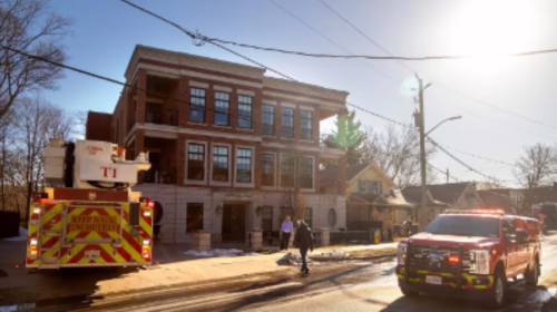 Firefighters battle blaze in building that includes London’s priciest condo